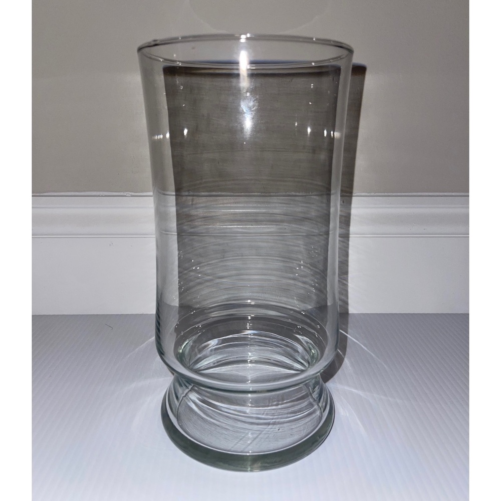 Clear Glass Hurricane Flower Vase